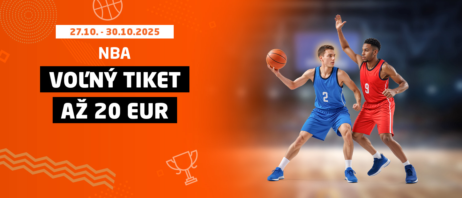 Stav si na NBA a získaj Voľný tiket až 20 €