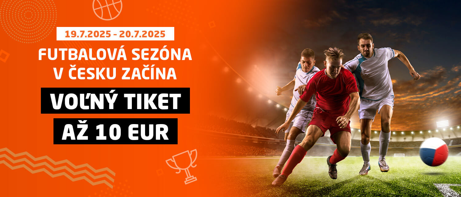 Futbalová sezóna v Česku začína - Voľný tiket až 10 EUR!