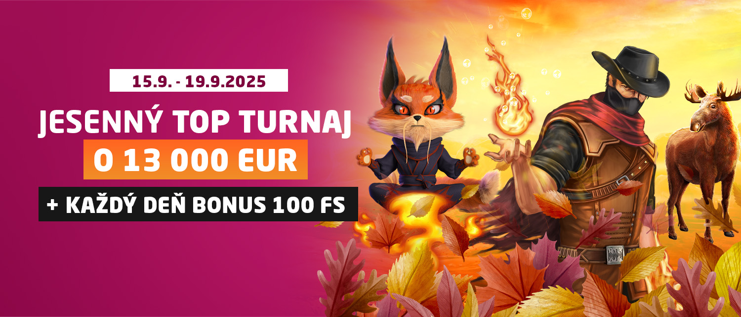 Jesenný top turnaj o 13 000€