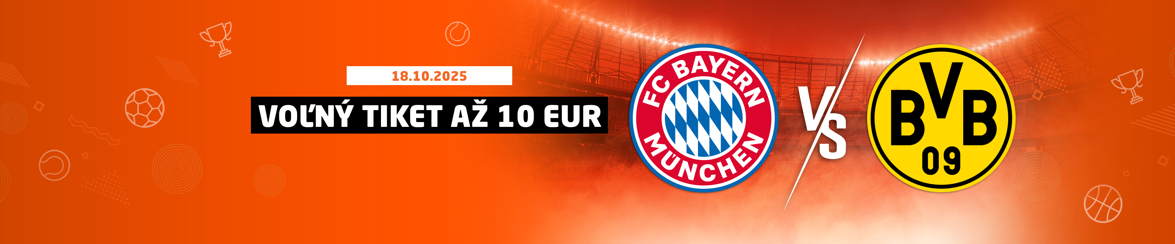 Bayern vs. Dortmund – získaj Voľný tiket až 10 €