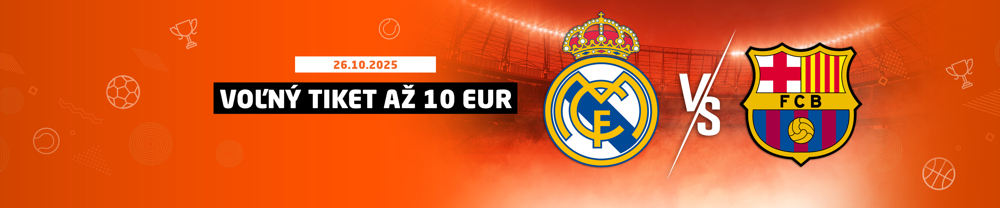 Real Madrid vs. FC Barcelona - El Clásico s bonusom až 10 €