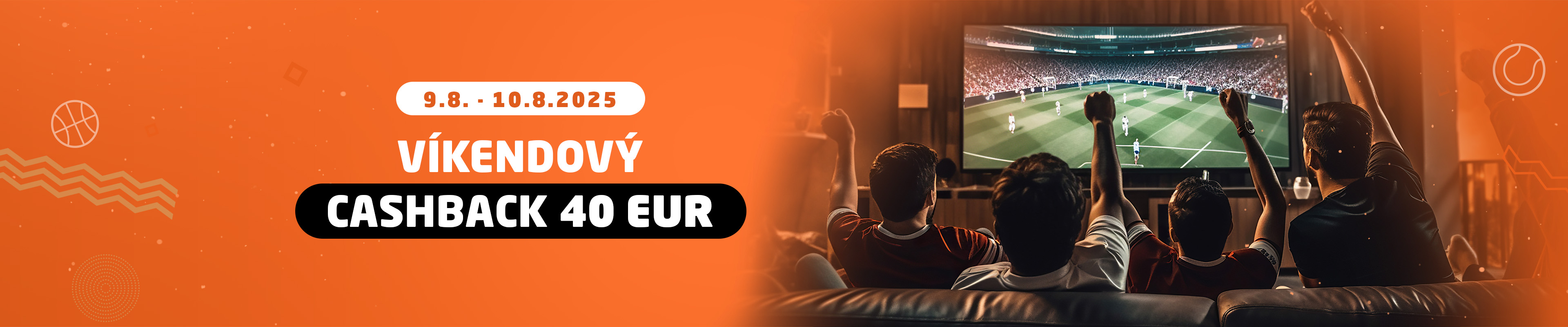 Víkendový CASHBACK až 40 EUR