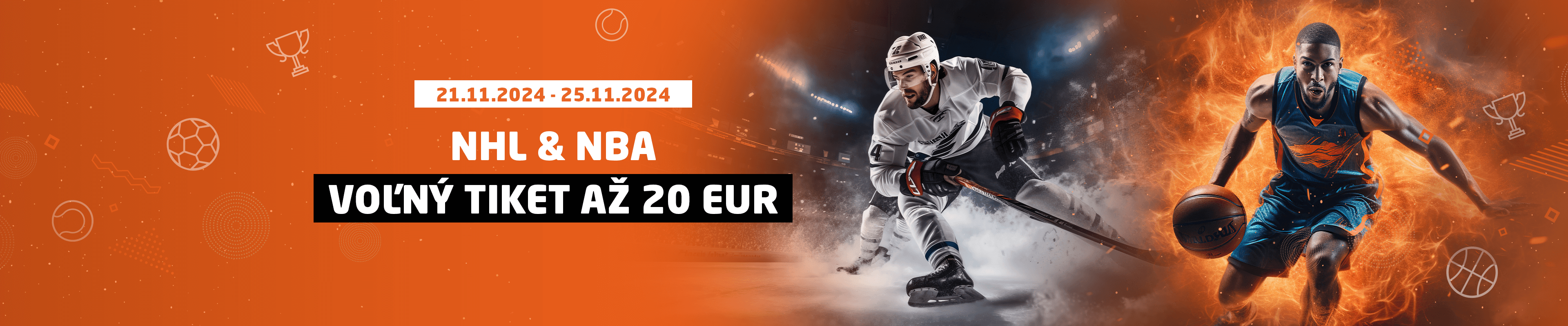 NHL a NBA - Voľný tiket až 20 EUR