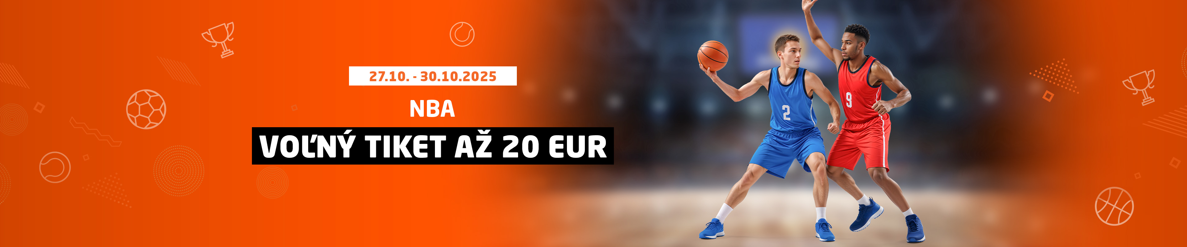 Stav si na NBA a získaj Voľný tiket až 20 €