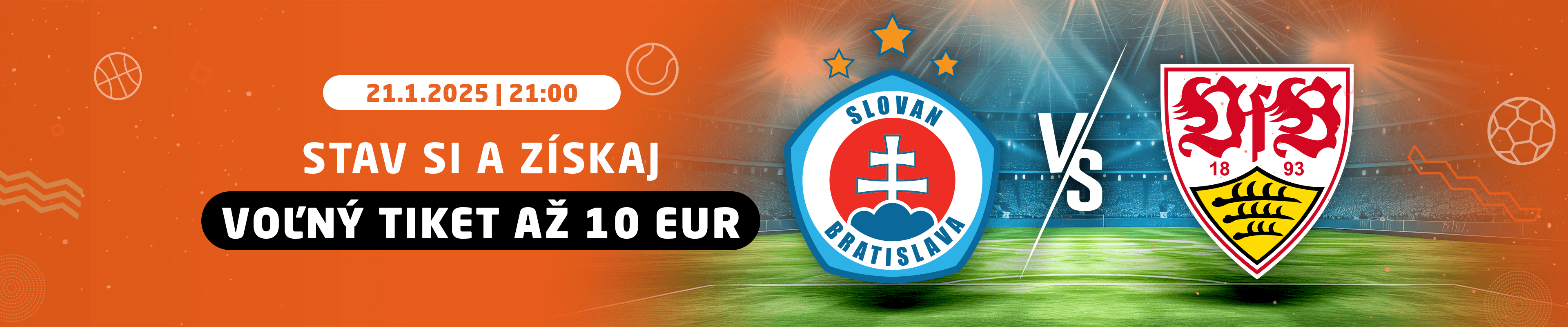 SLOVAN Bratislava vs. VfB Stuttgart - Voľný tiket až 10 EUR