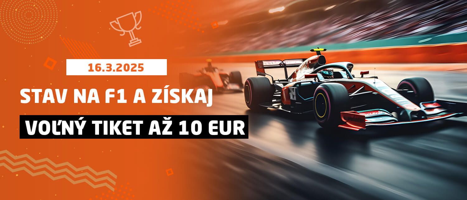 Stav si na F1 a získaj Voľný tiket 10 EUR