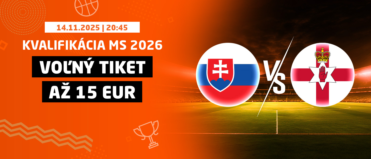 Slovensko vs. Severné Írsko ti môže priniesť Voľný tiket