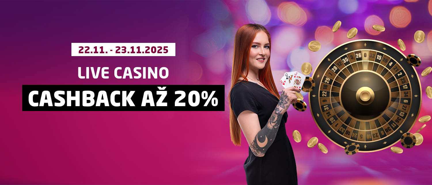 Využi cashback, len tento víkend v Live Casine