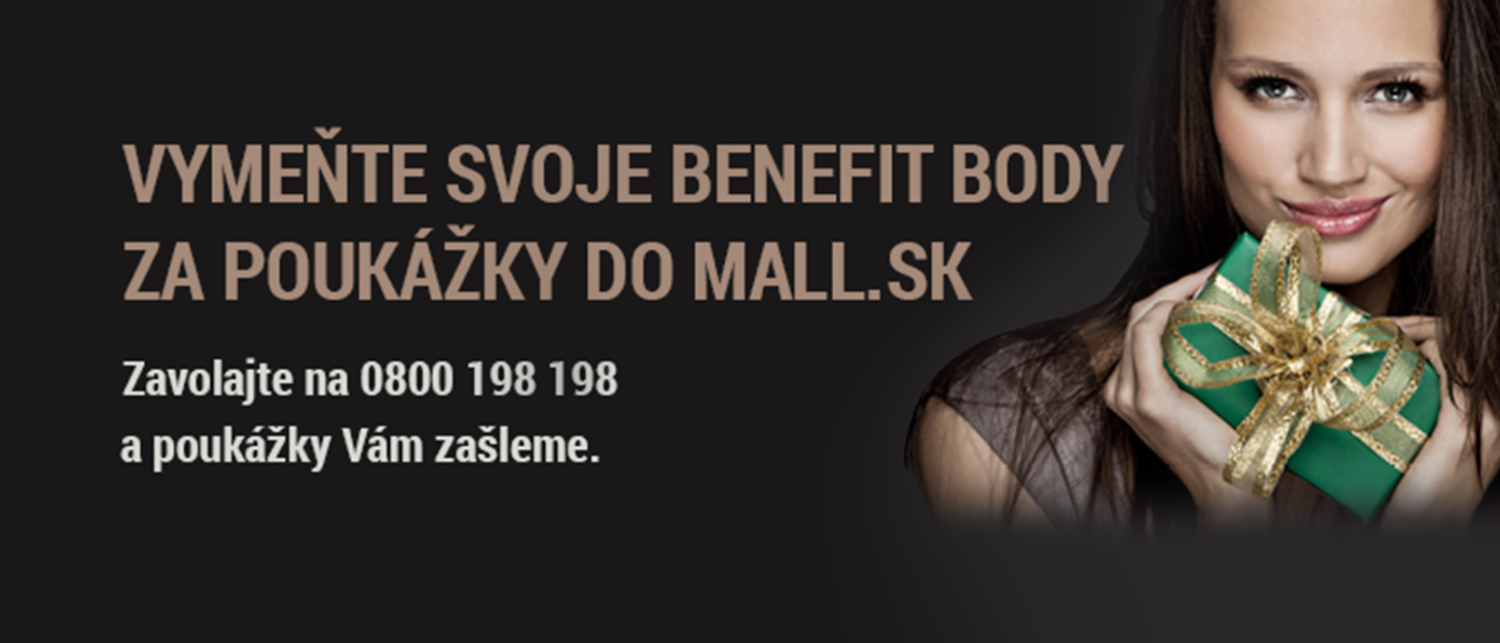 Vymeň svoje Benefit body za poukážku do mall.sk