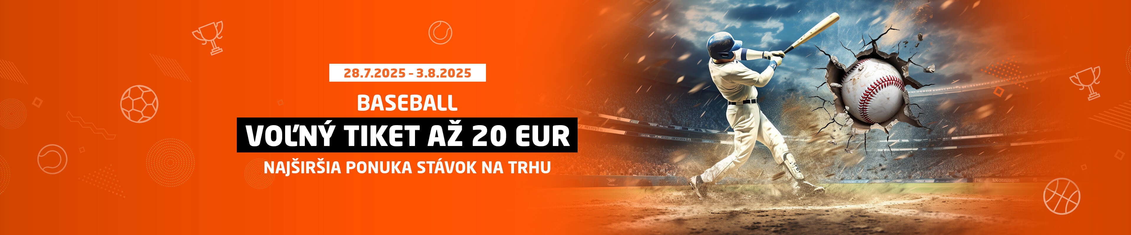 Baseballová horúčka - Voľný tiket až 20 EUR