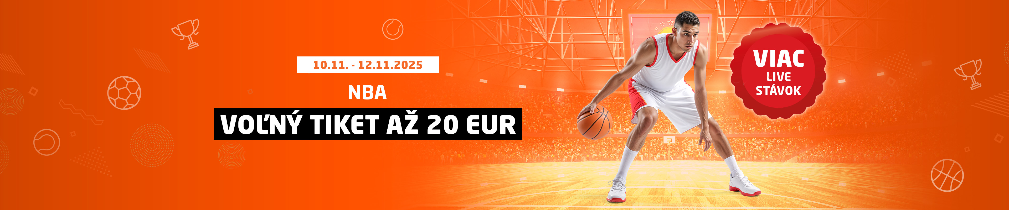 Hraj na istotu s NBA a získaj Voľný tiket až 20 €