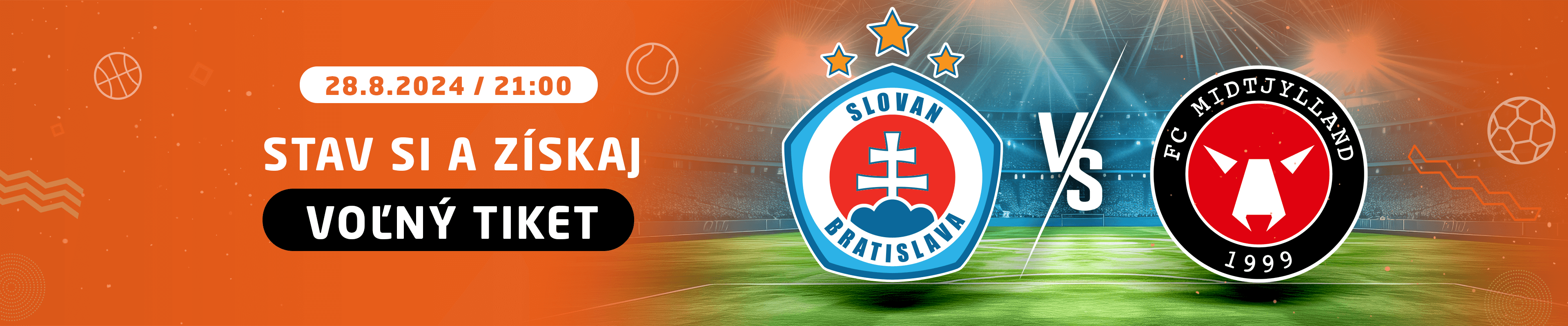 Voľný tiket až 10 EUR na odvetný zápas Slovana o Ligu majstrov