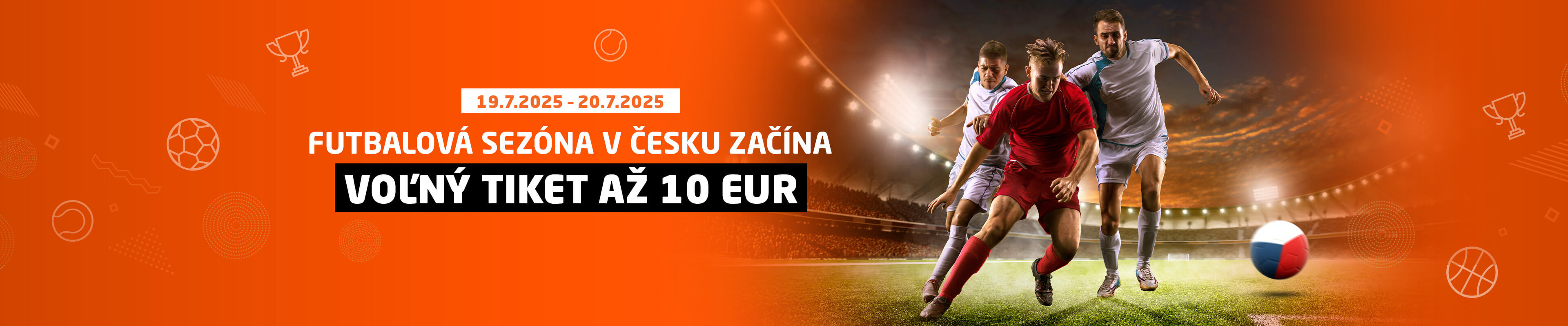 Futbalová sezóna v Česku začína - Voľný tiket až 10 EUR!