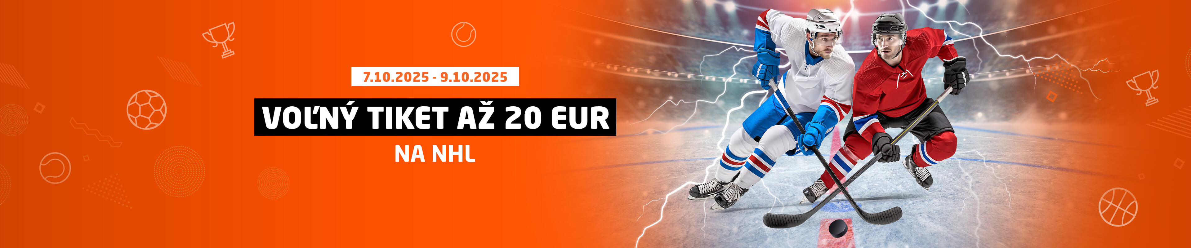 Rozdávame Voľné tikety až 20 € na NHL
