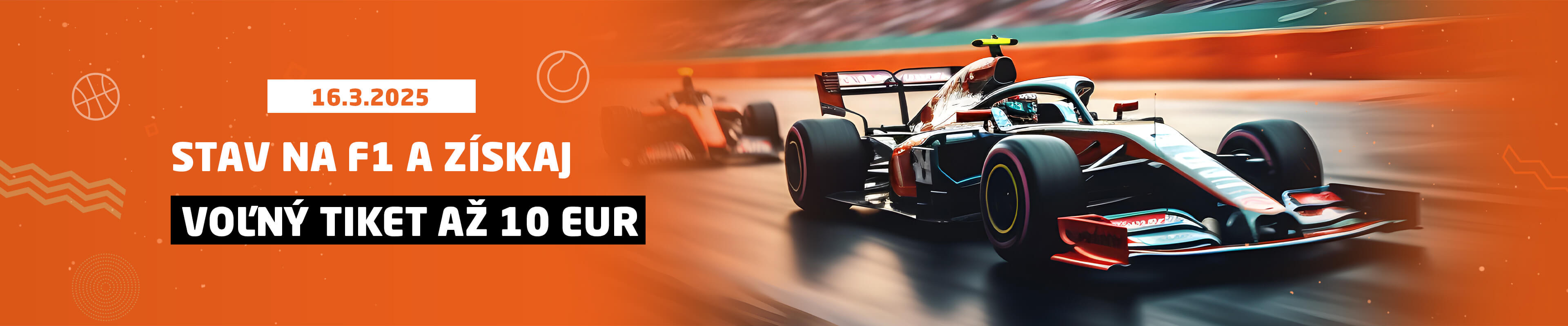 Stav si na F1 a získaj Voľný tiket 10 EUR
