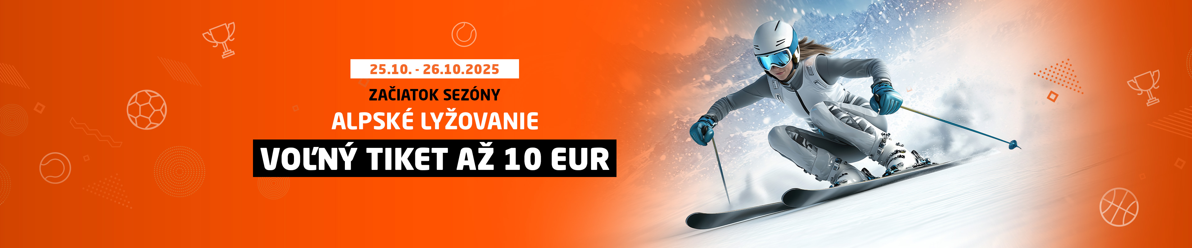 Začiatok sezóny - Alpské lyžovanie s bonusom až 10 EUR