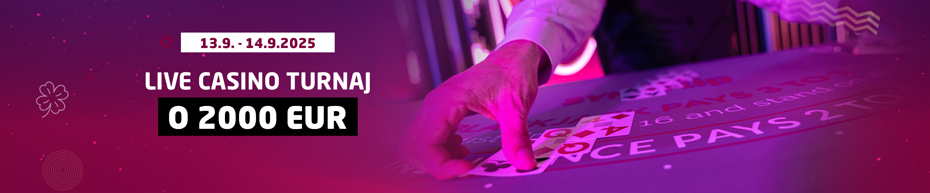 LIVE Casino turnaj 13.09.25