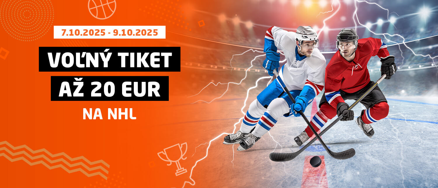 Rozdávame Voľné tikety až 20 € na NHL